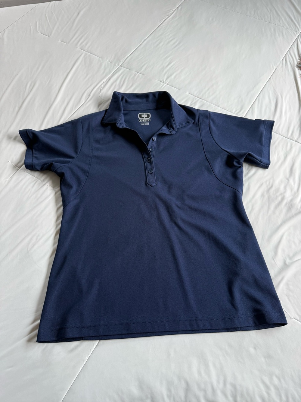 OGIO Navy Short-Sleeve Polo Shirt with Button Placket